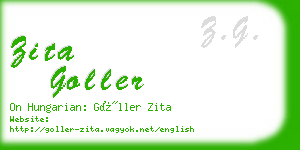 zita goller business card